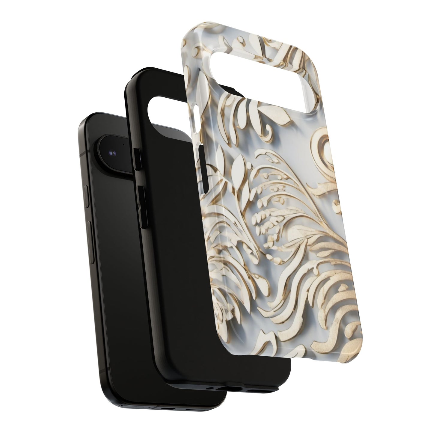 Golden Floral Engraving Tough Cases