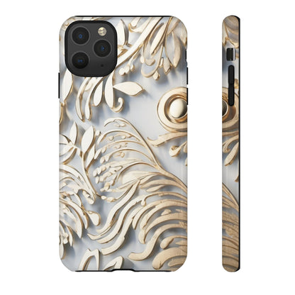 Golden Floral Engraving Tough Cases