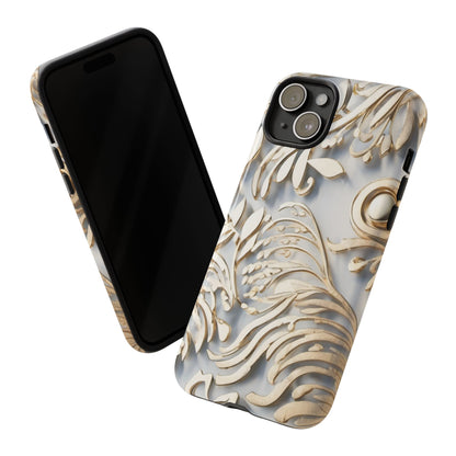 Golden Floral Engraving Tough Cases