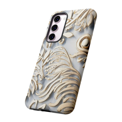 Golden Floral Engraving Tough Cases