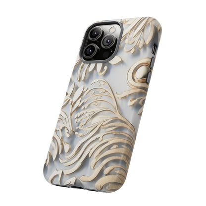 Golden Floral Engraving Tough Cases