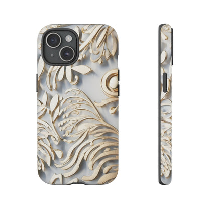 Golden Floral Engraving Tough Cases