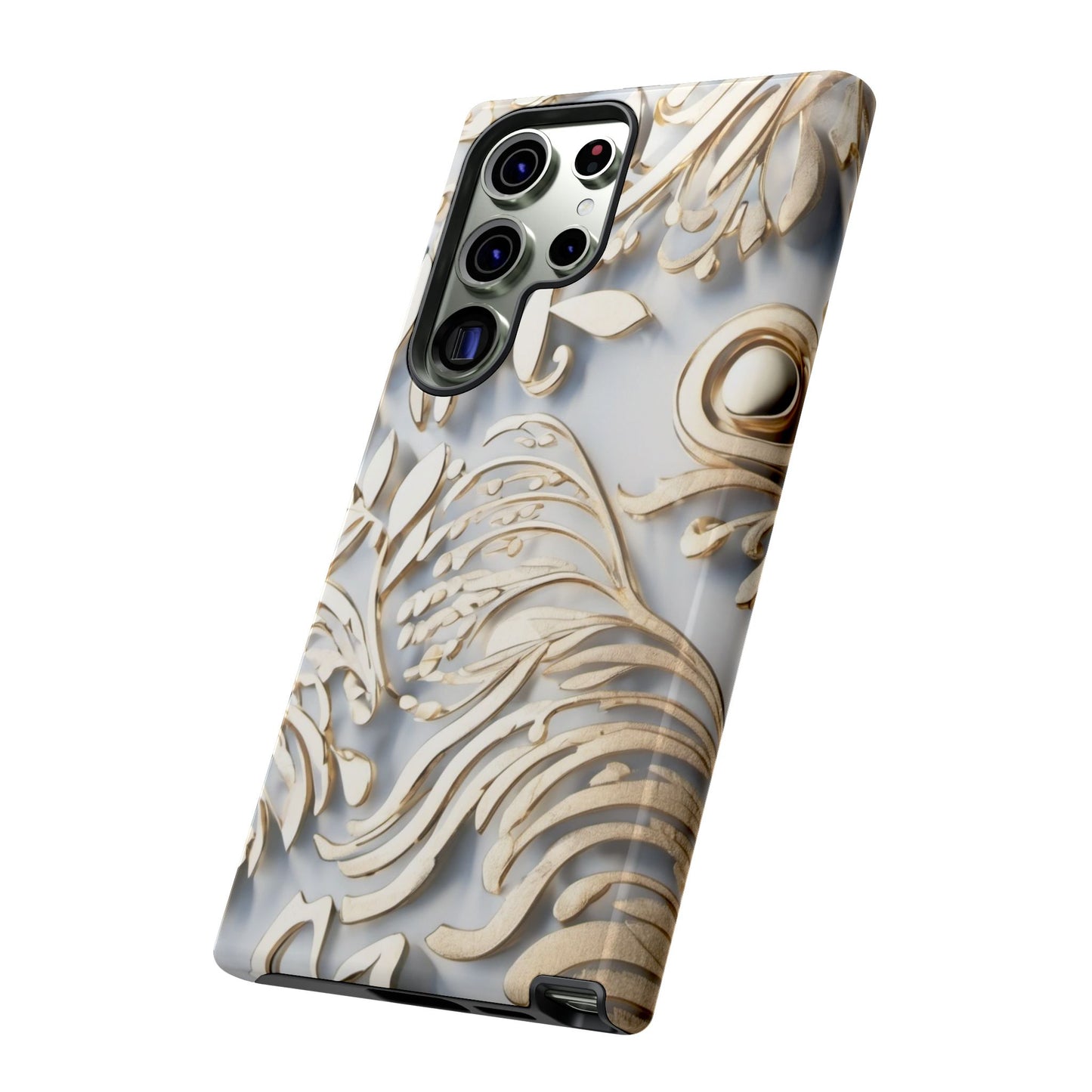 Golden Floral Engraving Tough Cases