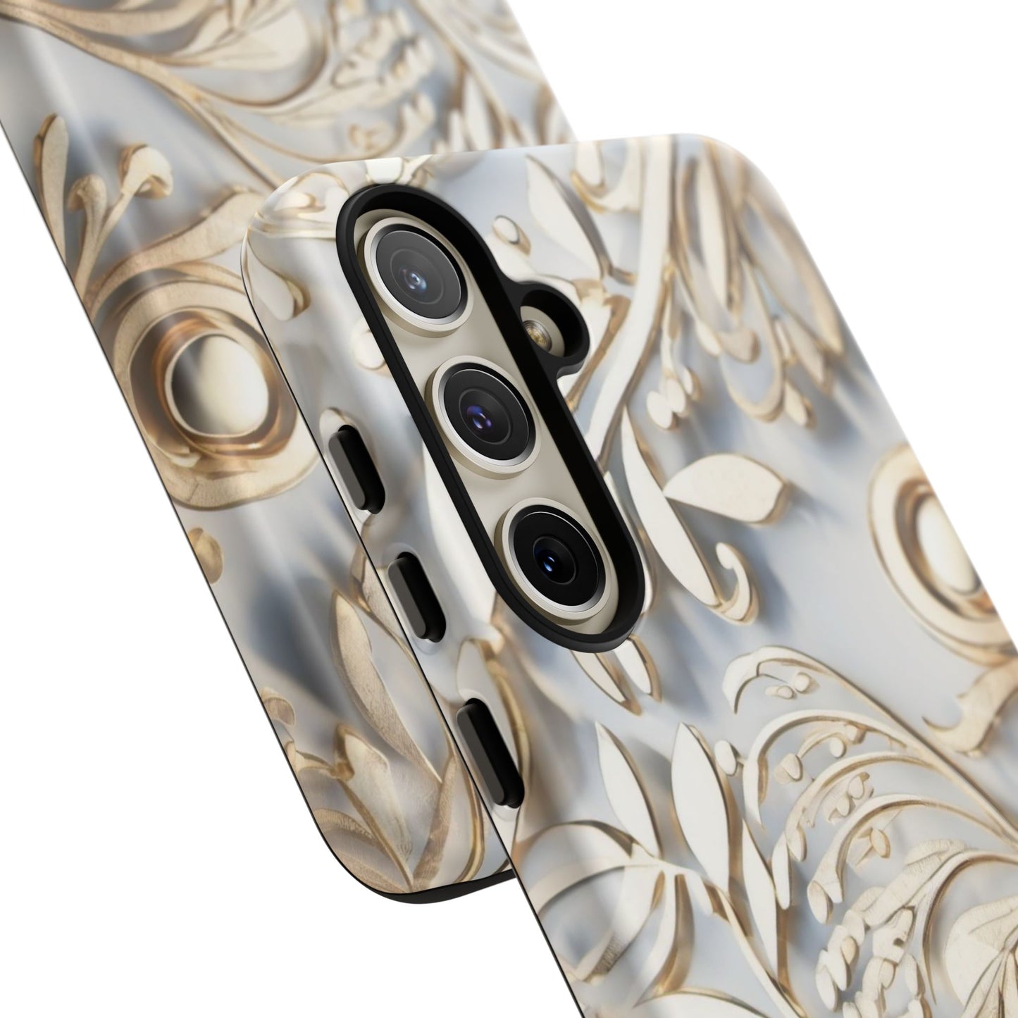 Golden Floral Engraving Tough Cases