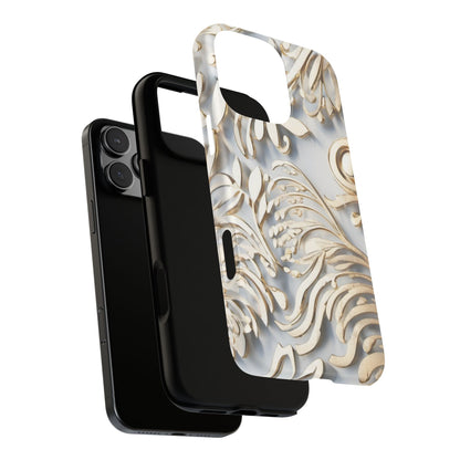 Golden Floral Engraving Tough Cases