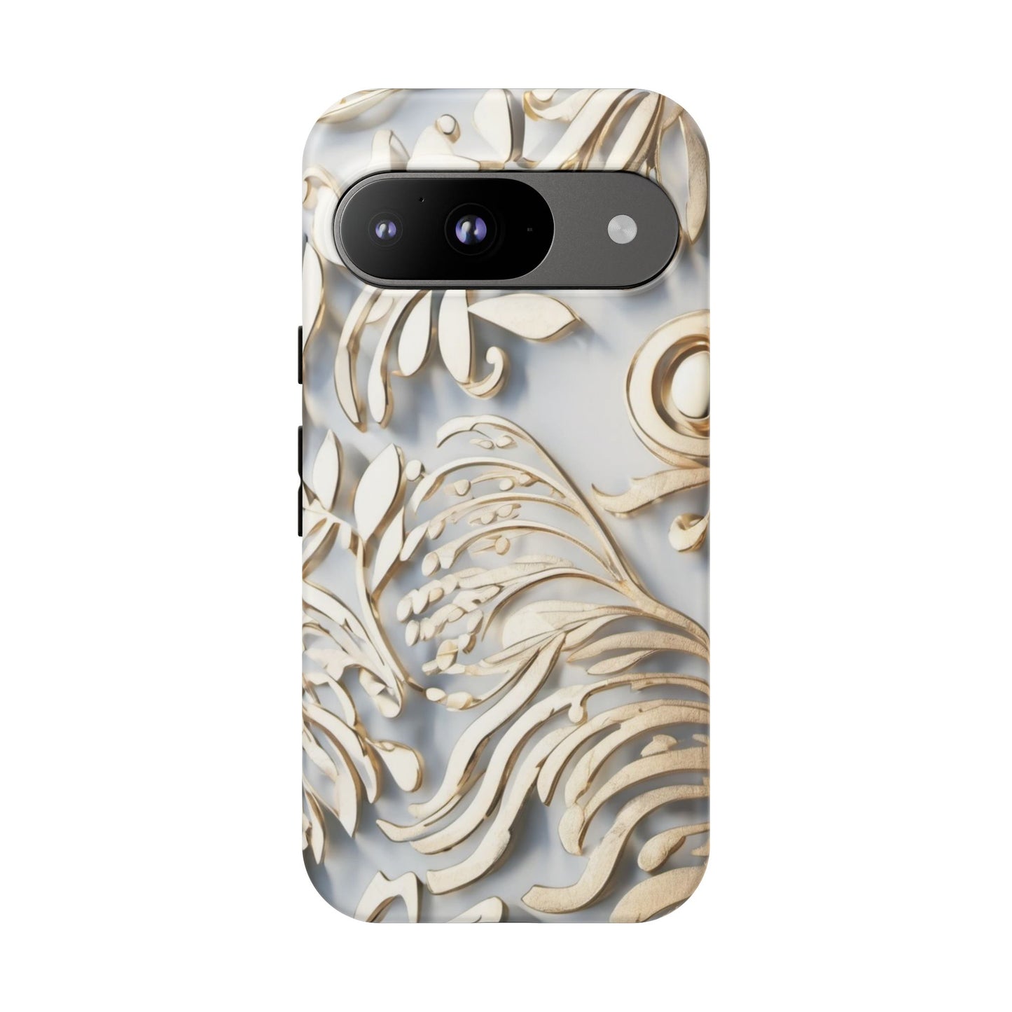 Golden Floral Engraving Tough Cases