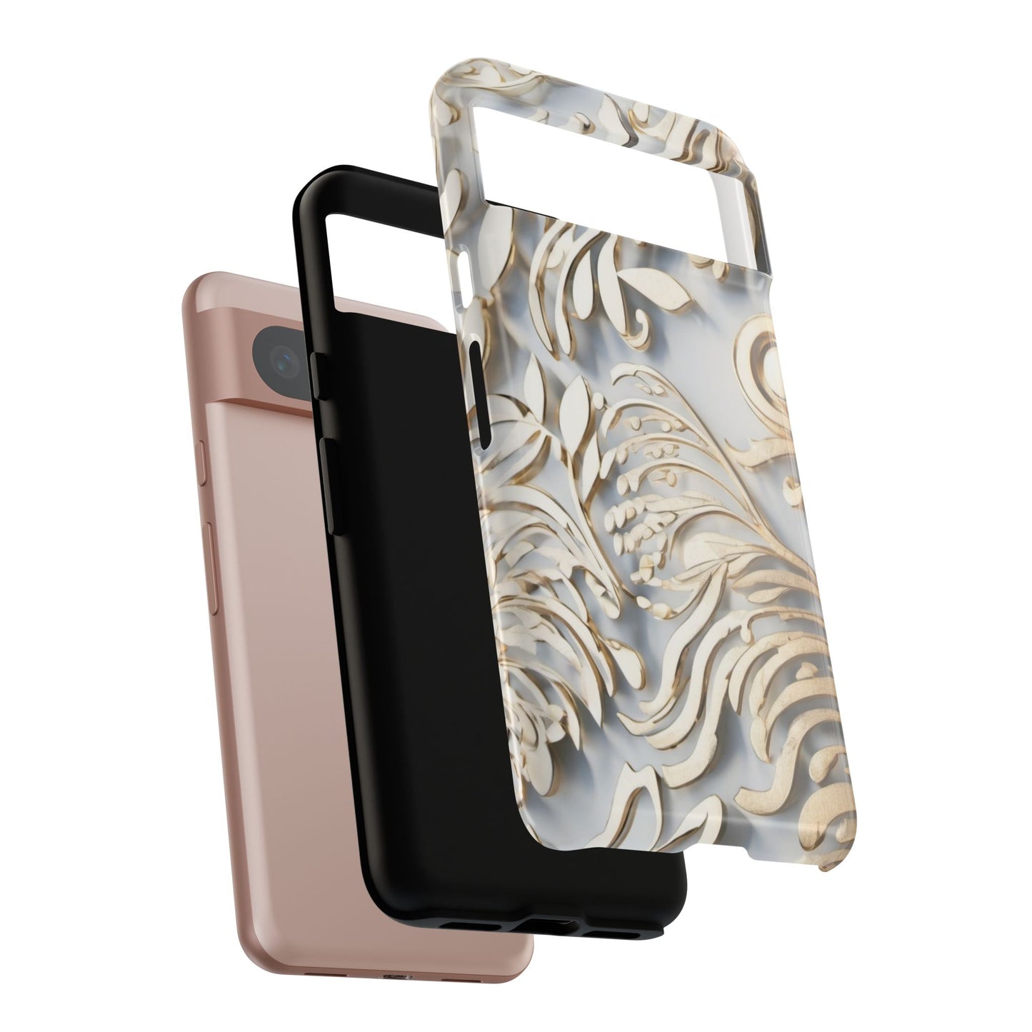 Golden Floral Engraving Tough Cases