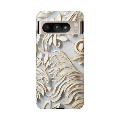 Golden Floral Engraving Tough Cases