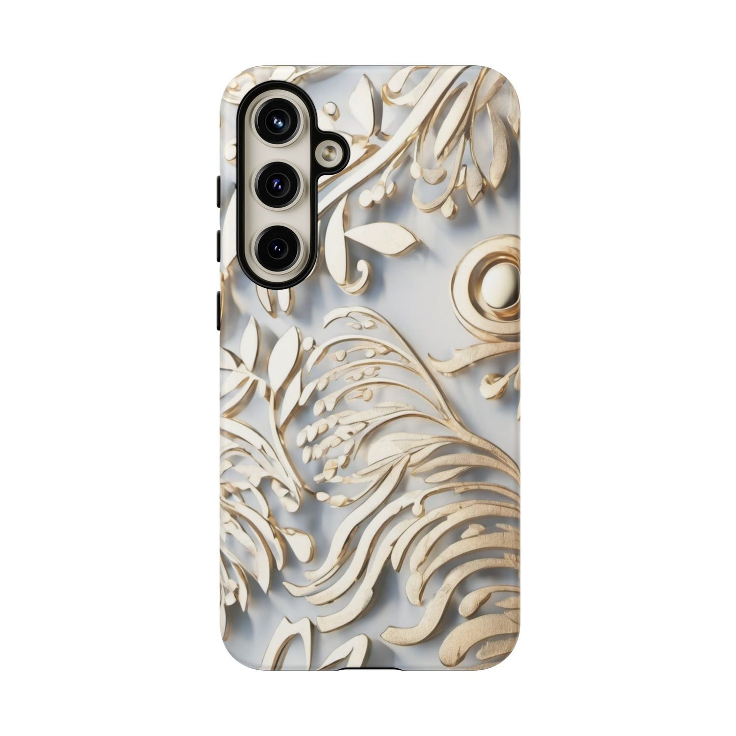 Golden Floral Engraving Tough Cases