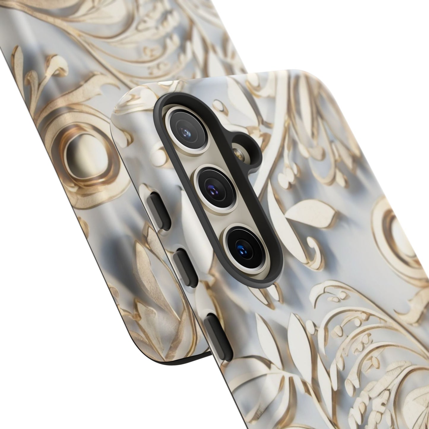 Golden Floral Engraving Tough Cases