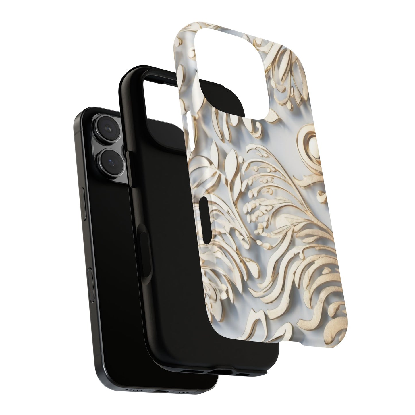 Golden Floral Engraving Tough Cases