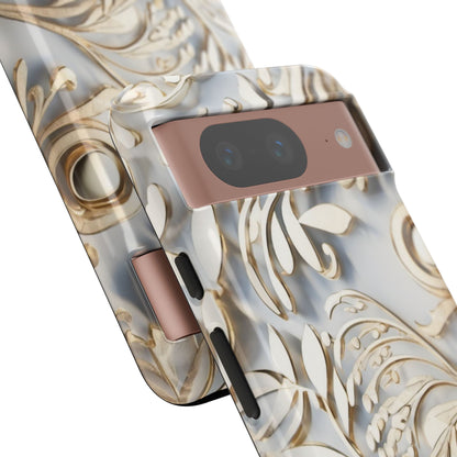 Golden Floral Engraving Tough Cases