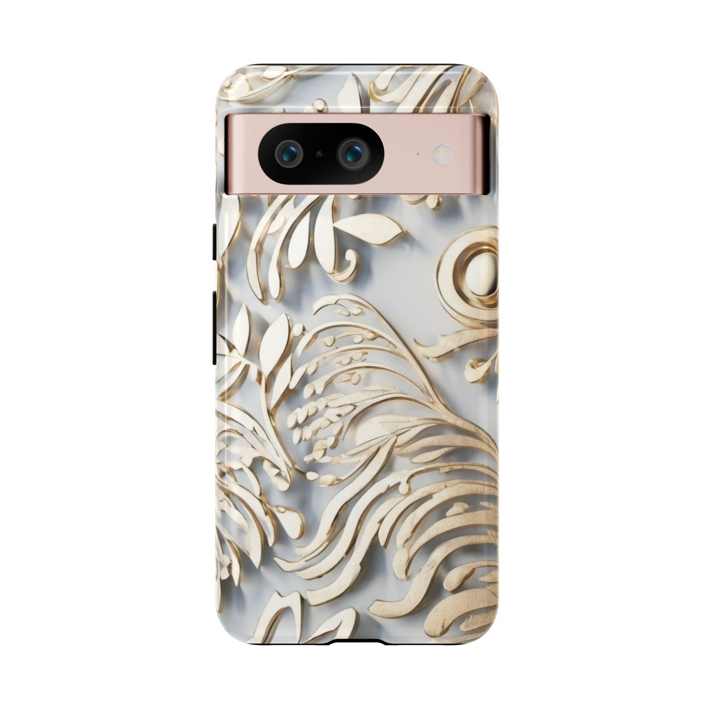 Golden Floral Engraving Tough Cases