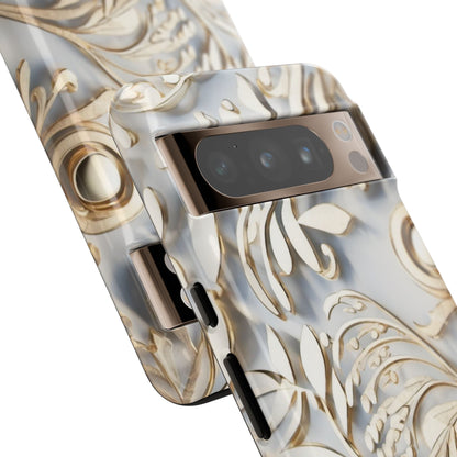 Golden Floral Engraving Tough Cases