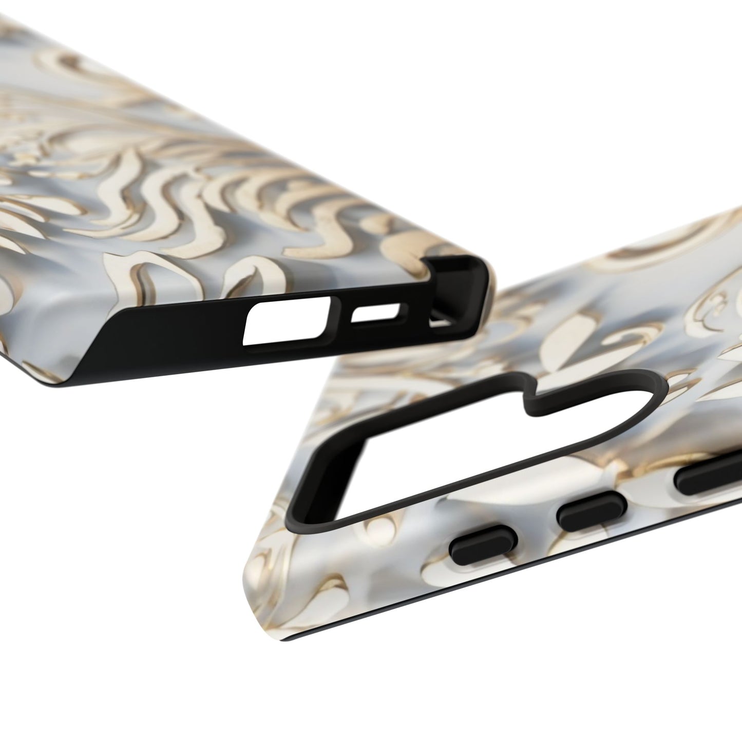 Golden Floral Engraving Tough Cases