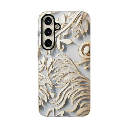 Golden Floral Engraving Tough Cases