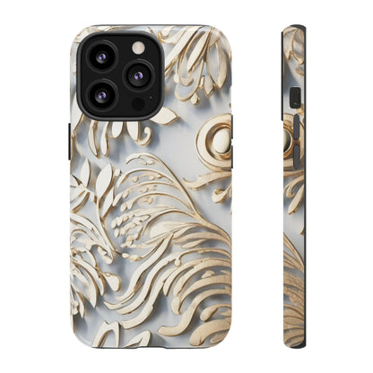 Golden Floral Engraving Tough Cases