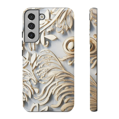 Golden Floral Engraving Tough Cases