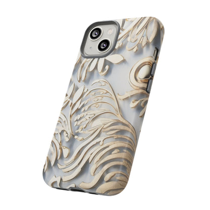 Golden Floral Engraving Tough Cases