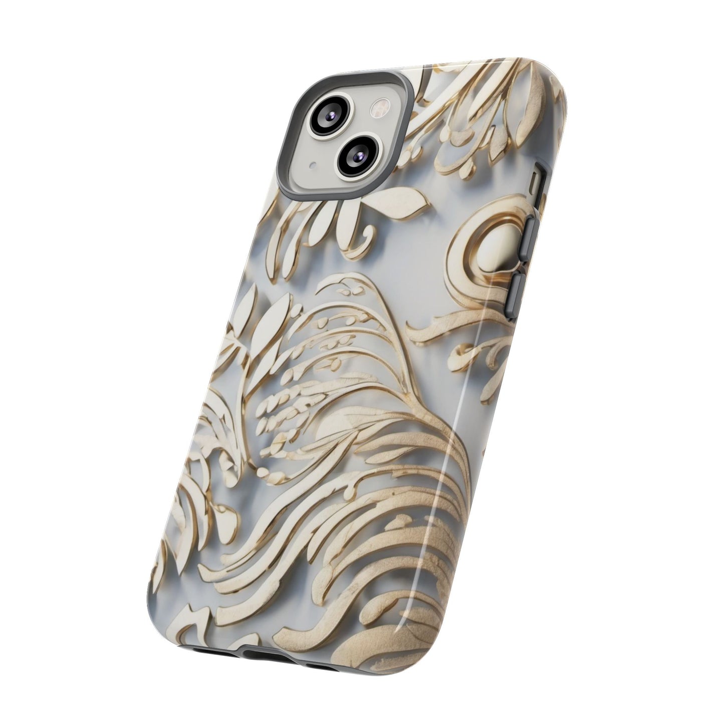 Golden Floral Engraving Tough Cases