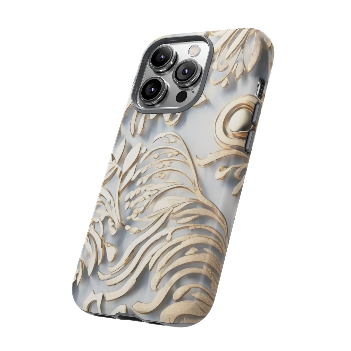 Golden Floral Engraving Tough Cases