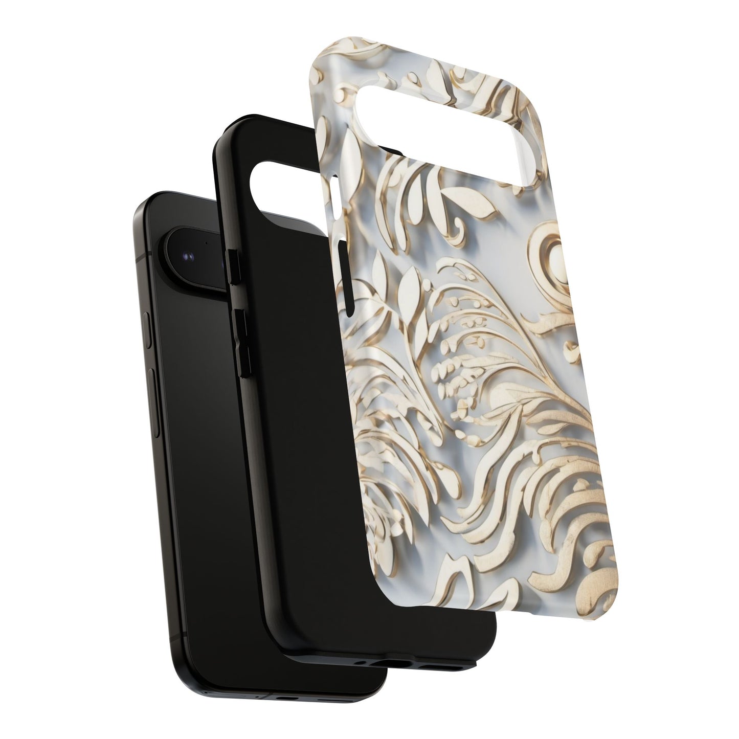 Golden Floral Engraving Tough Cases