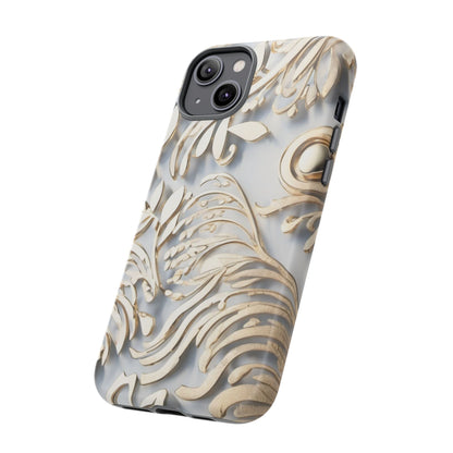 Golden Floral Engraving Tough Cases