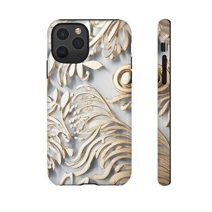 Golden Floral Engraving Tough Cases