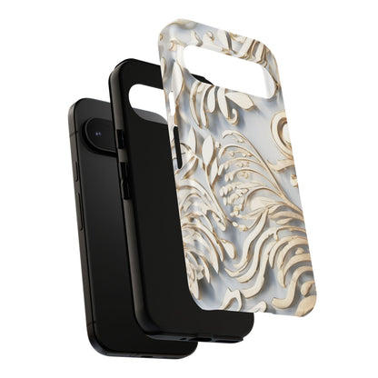 Golden Floral Engraving Tough Cases