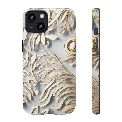 Golden Floral Engraving Tough Cases