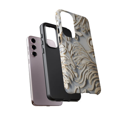 Golden Floral Engraving Tough Cases