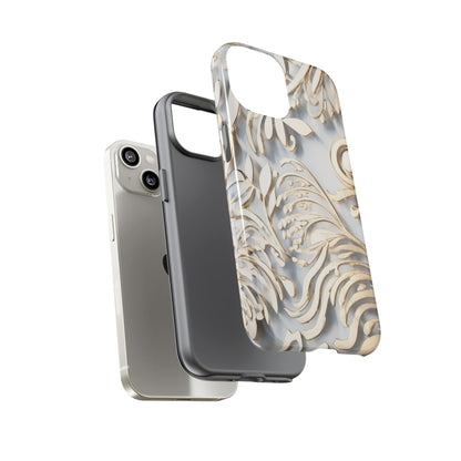 Golden Floral Engraving Tough Cases