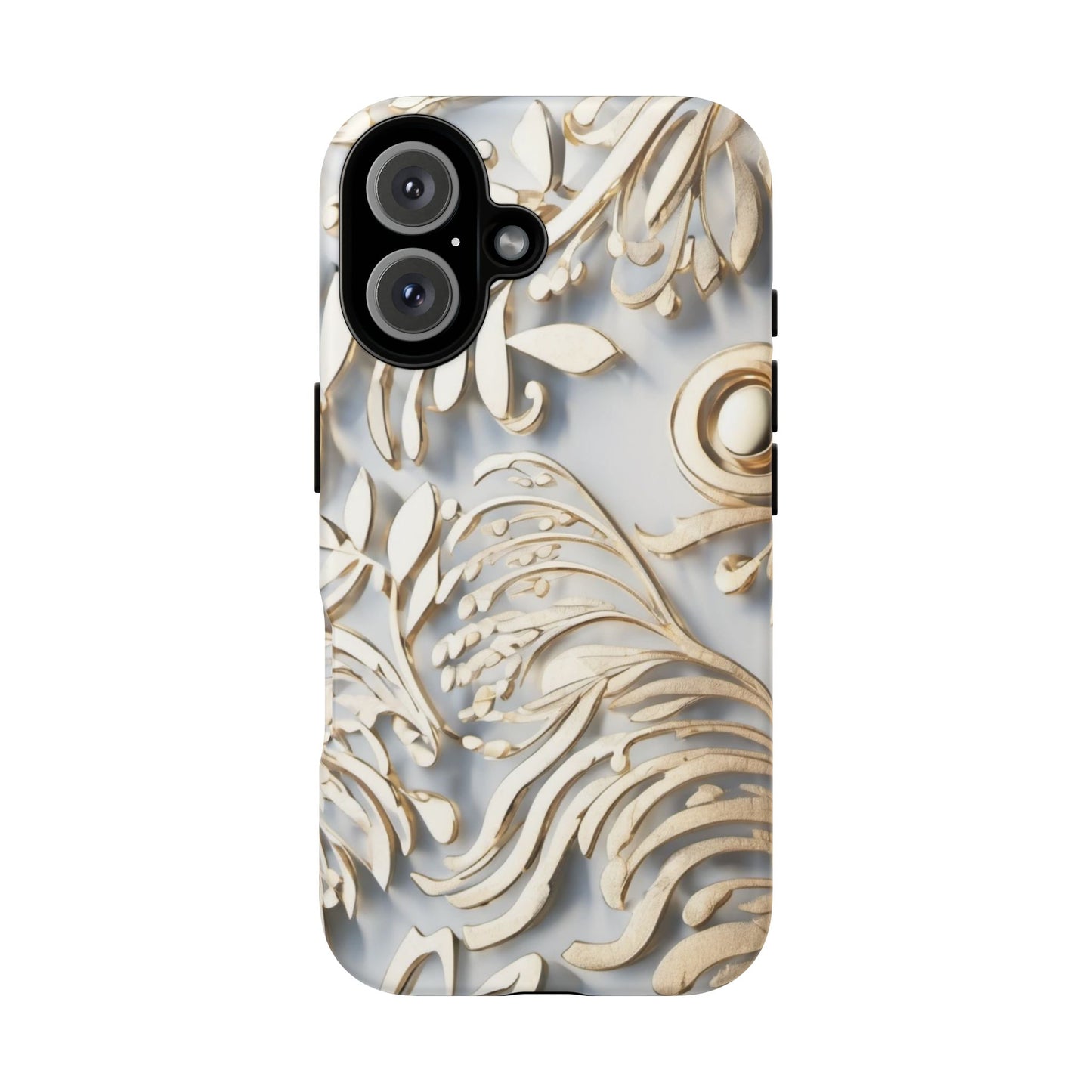 Golden Floral Engraving Tough Cases