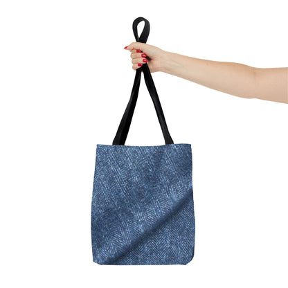 Denim Herringbone Tote (AOP)