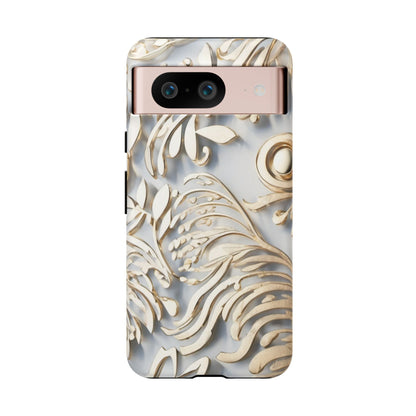 Golden Floral Engraving Tough Cases