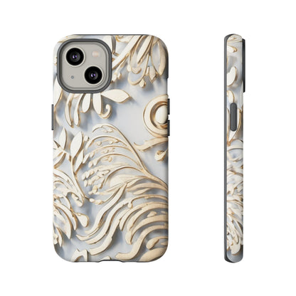 Golden Floral Engraving Tough Cases