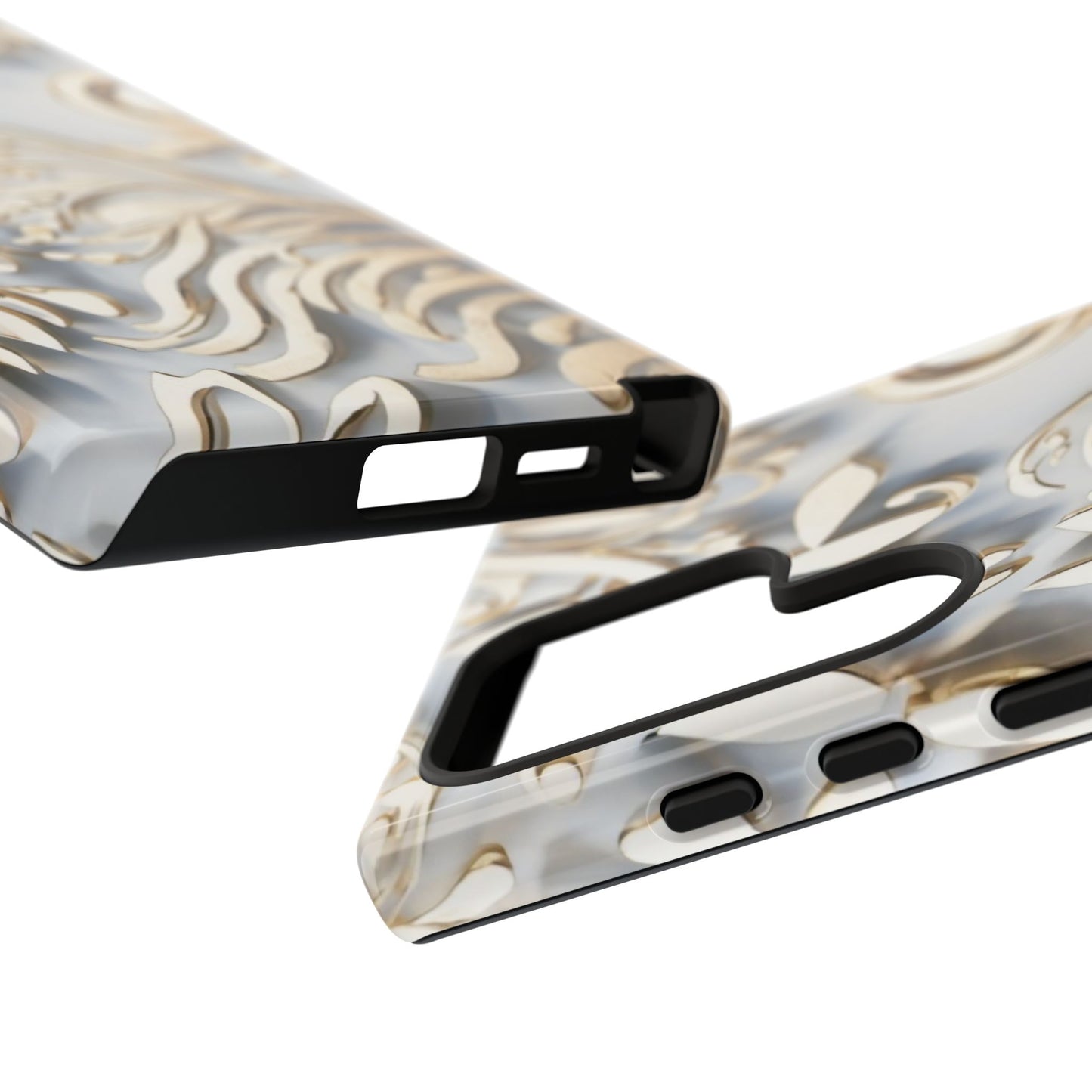 Golden Floral Engraving Tough Cases