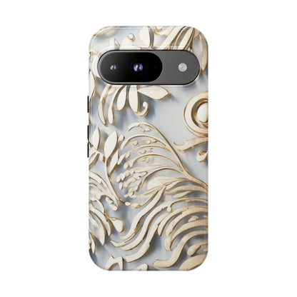 Golden Floral Engraving Tough Cases