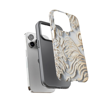 Golden Floral Engraving Tough Cases