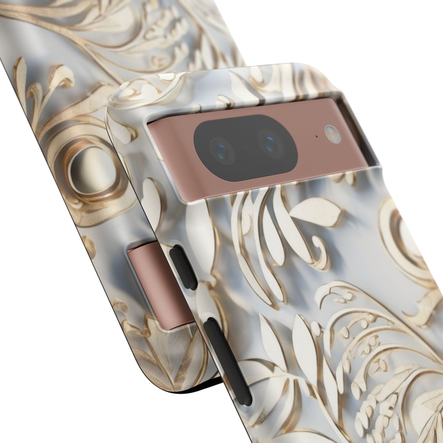 Golden Floral Engraving Tough Cases