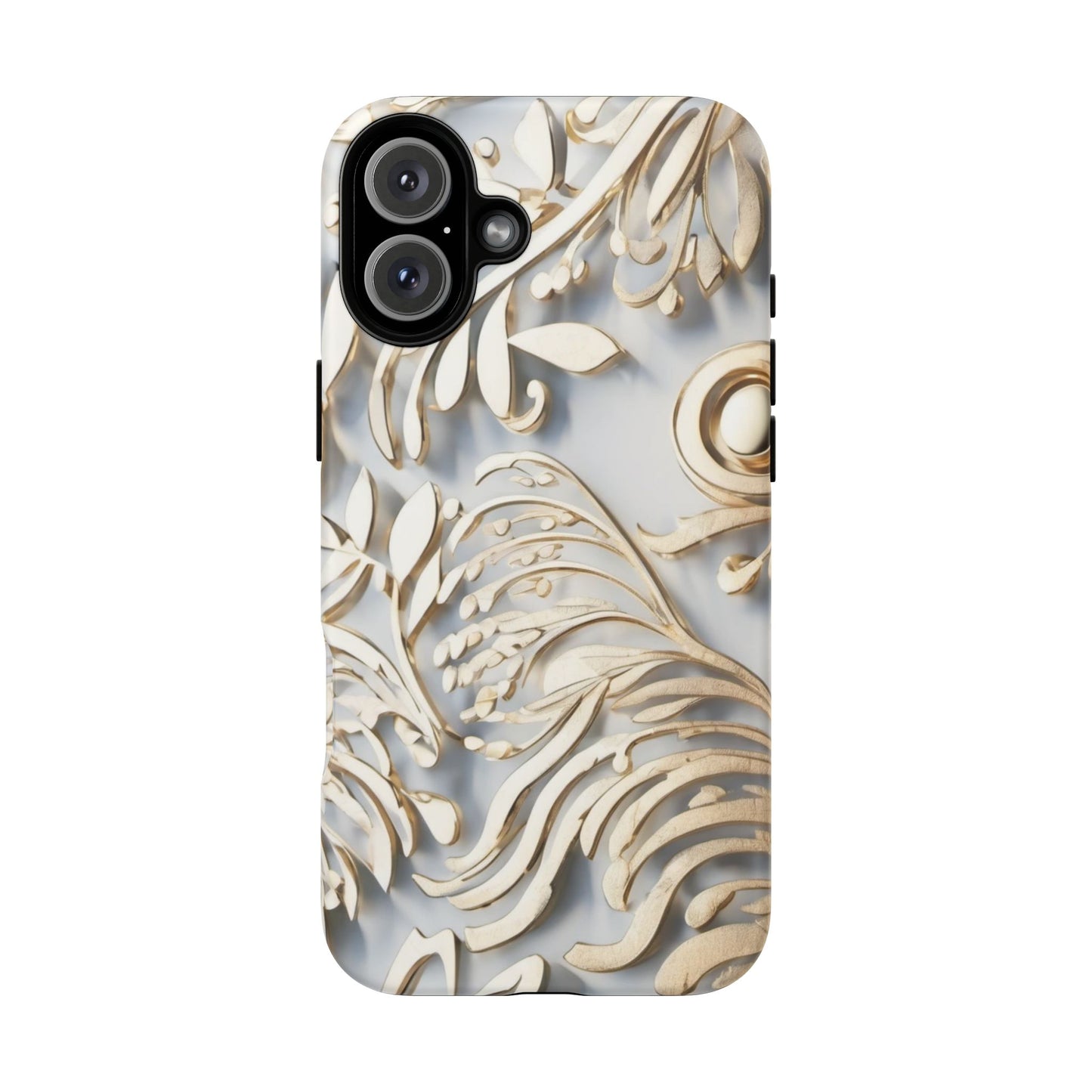 Golden Floral Engraving Tough Cases