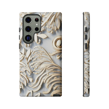 Golden Floral Engraving Tough Cases