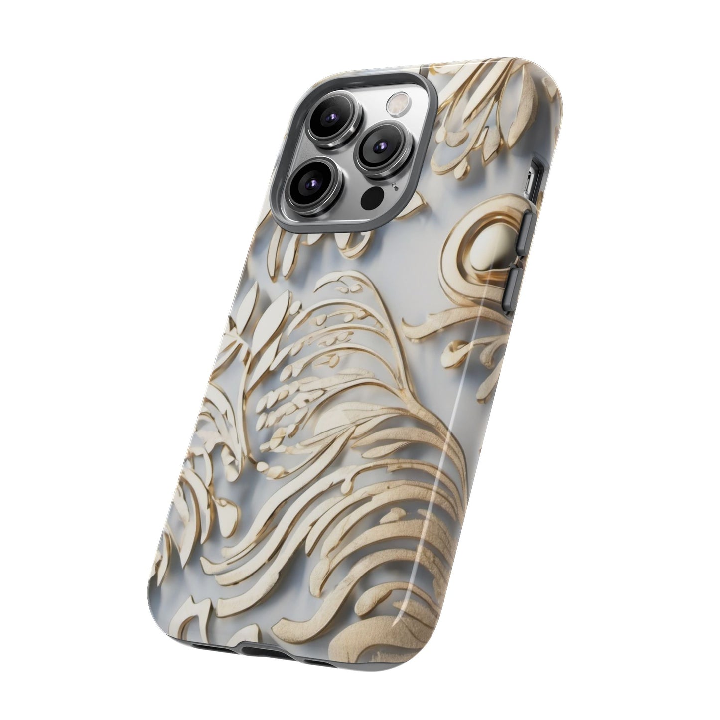 Golden Floral Engraving Tough Cases